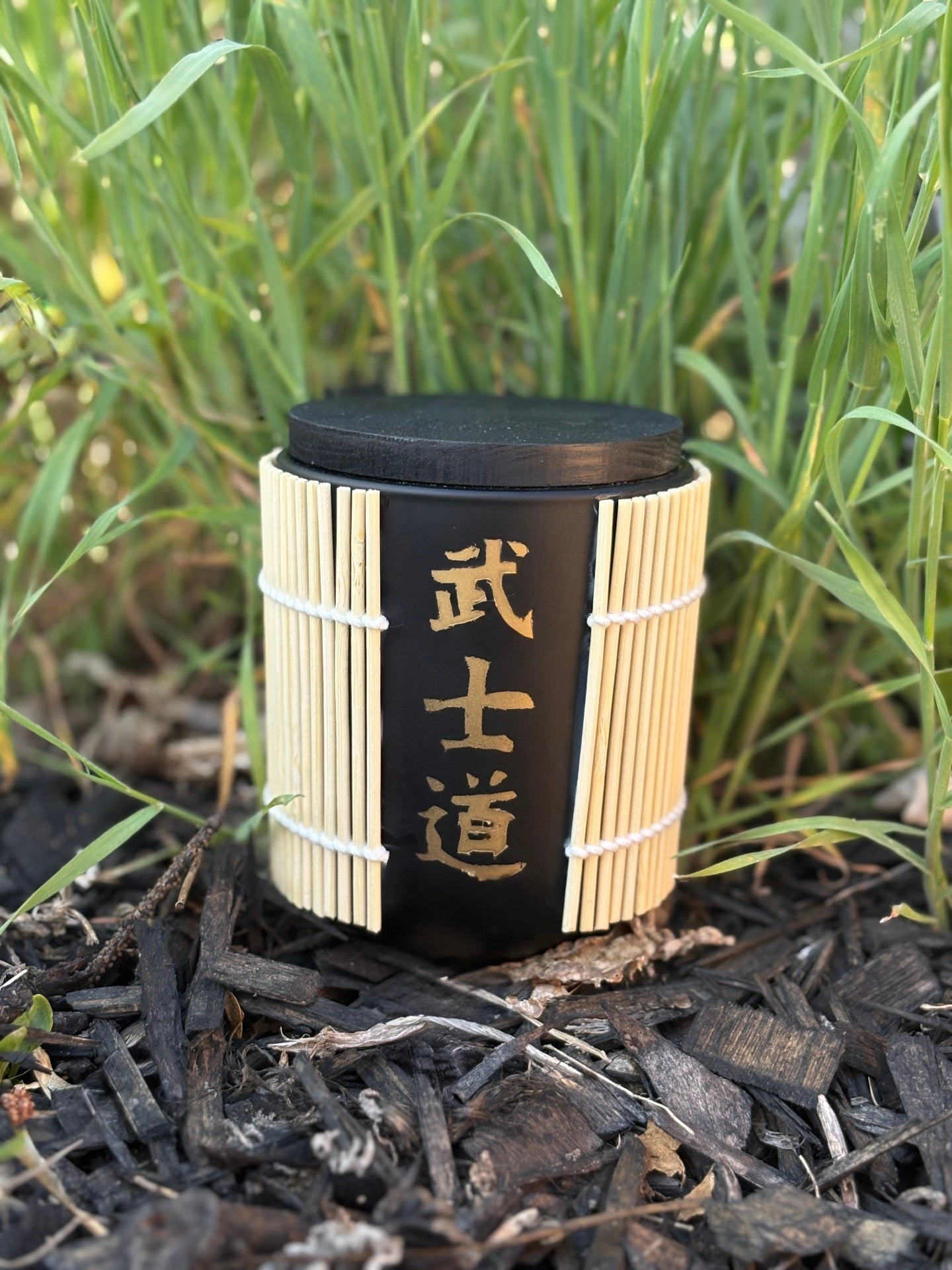 Bushido Blaze - Bamboo Forest Candle in grass